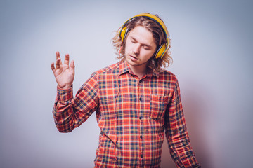 Fototapeta premium Man with headphones