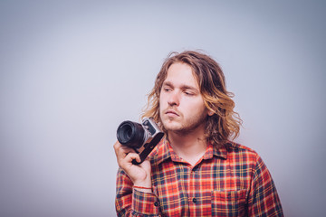 Obraz premium A man with a camera