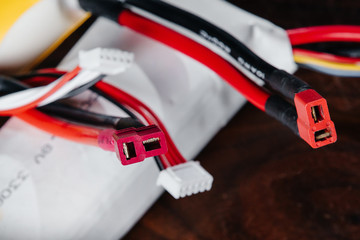 lithium polymer battery lipo  with t connector cable