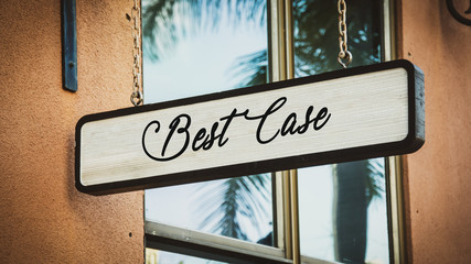 Obraz premium Street Sign to Best versus Worst Case