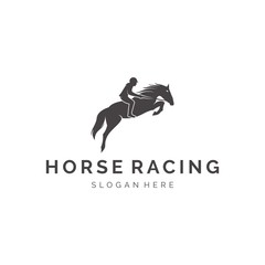 Horse logo template symbol for business. Horse racing logo