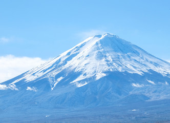 Mt Fuji with snow in winter 