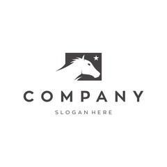 Horse logo template symbol for business. Horse racing logo