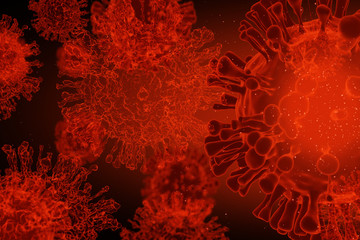 blood dna of nCov covid-19 structure coronavirus crisis outbreak pandemic biohazard cell atom...