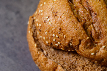 frozen wholemeal buns on the kitchen table