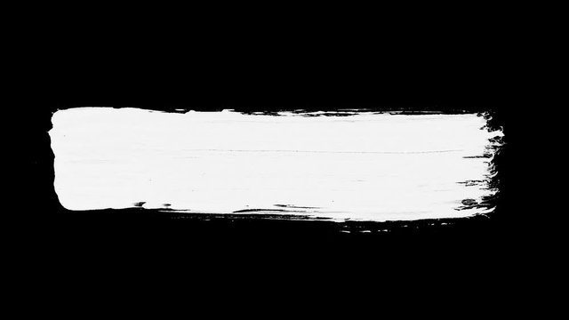 Paint Brush Strokes Frame Mask Background/ 4k animation of a realistic black and white abstract background mask with paint brush strokes, to give frame and textures to your composition