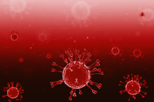 Covid Sars Mers Virus 3D Illustration concept design render for background.