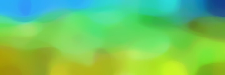 smooth horizontal card background graphic with yellow green, medium turquoise and blue chill colors and space for text or image