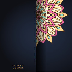 Obraz premium Card or invitation with mandala pattern