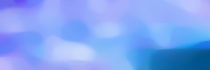 soft blurred horizontal banner background with strong blue, light sky blue and corn flower blue colors space for text or image
