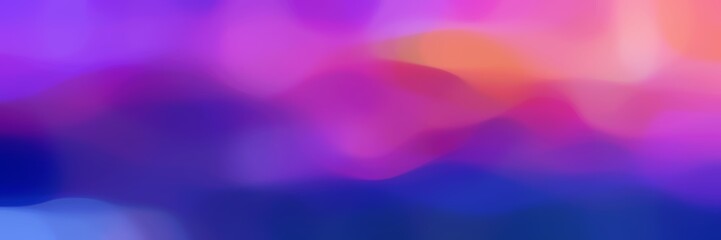 Fototapeta premium blurred iridescent horizontal header background bokeh graphic with moderate violet, dark slate blue and light coral colors and space for text or image