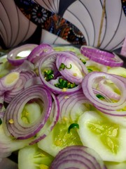 salad with onion cucumber chili