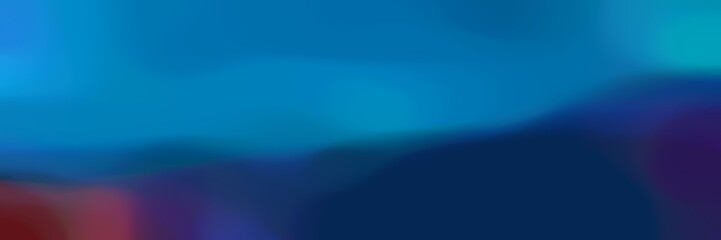 blurred horizontal header background graphic with very dark blue, strong blue and midnight blue colors and space for text or image
