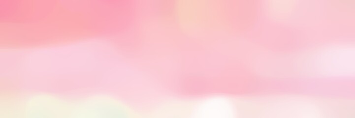 soft blurred horizontal banner background bokeh graphic with pastel pink, pink and linen colors and space for text