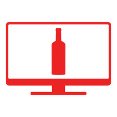 Flasche und Monitor