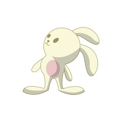 Illustration of a Cute White Rabbit