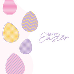 Banner templates. Happy Easter. Vector background. Colorful eggs
