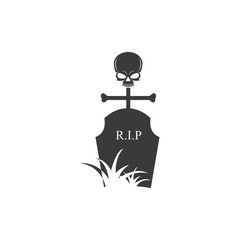 gravestone vector illustration design