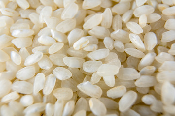 Fototapeta na wymiar Detail of texture of beautiful rice grains, macro photography