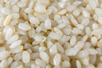 White rice detail with macro photography, food photography