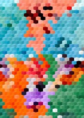  Abstract Colorful Geometrical Artwork,Abstract Graphical Art Background Texture,Modern Conceptual Art