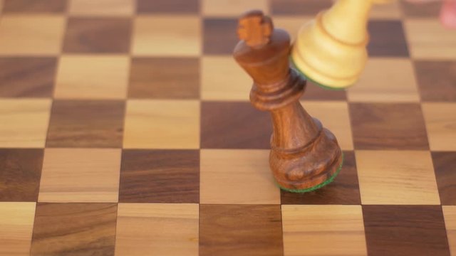 The fall of the chess king. Game concept