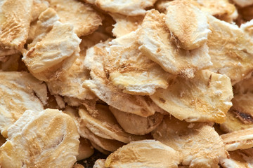 oatmeal are on the table. a lot of oatmeal