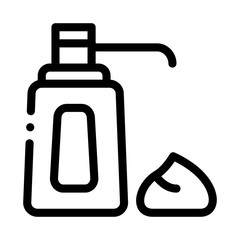 cream bottle icon vector. cream bottle sign. isolated contour symbol illustration