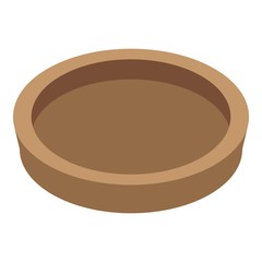 Stone age bowl icon. Isometric of stone age bowl vector icon for web design isolated on white background