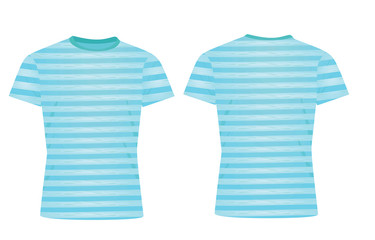 Blue striped t shirt. vector illustration