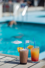 Cocktails in the sun on the deck of a ship