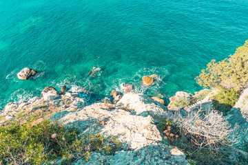 view of sea and coral reef