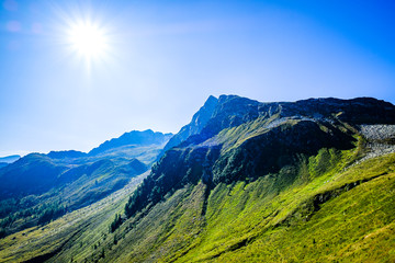 Fototapeta premium panorama at the famous jaufenpass