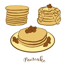 Colored drawing of Pancake bread