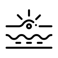 appearance of acne icon vector. appearance of acne sign. isolated contour symbol illustration