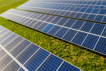 a modern solar cell park from above