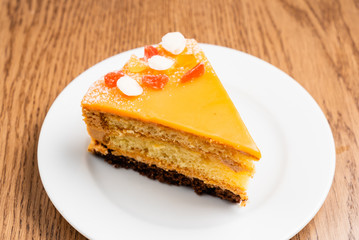 slice of caramel cake