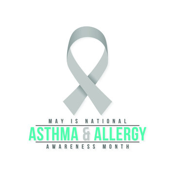 Vector illustration on the theme of Asthma and Allergy awareness month of May.