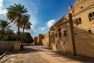 Inside the historic old town of Bait al safah in Al Hamra near Nizwa in Oman