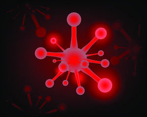 Red virus concept coronavirus background Banner