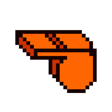 recommend clip art: vector pixel art whistle sport referee cartoon retro game style set