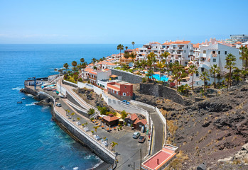 Scenic coastal view of Province of Santa Cruz, Tenerife, Spain.