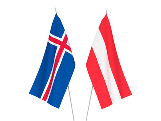 Iceland and Austria flags
