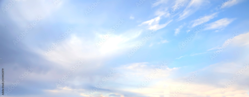 Wall mural the sky and the sun. 3d rendering