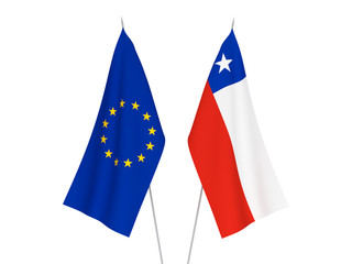 European Union and Chile flags