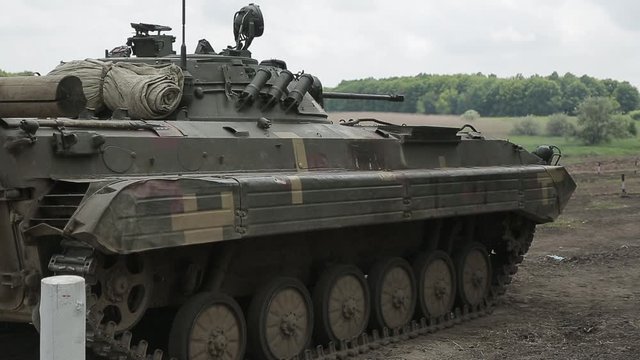 Armored fighting vehicle ready for movement