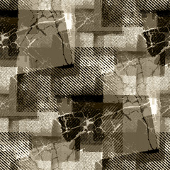 Seamless abstract pattern. Grunge gray brown print.