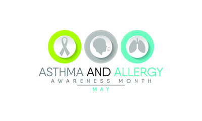 Vector illustration on the theme of Asthma and Allergy awareness month of May.