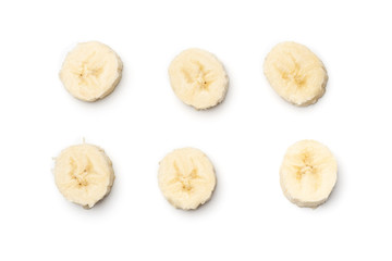 Fresh banana isolated on white background
