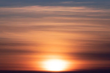 Sunset in winter